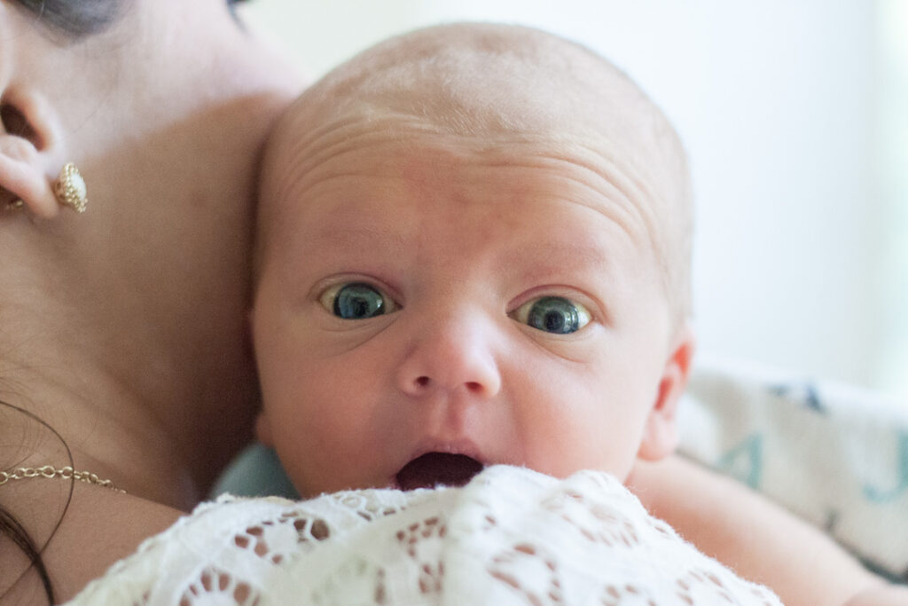 Newborn baby portrait during in-home newborn photography session in Buda, TX